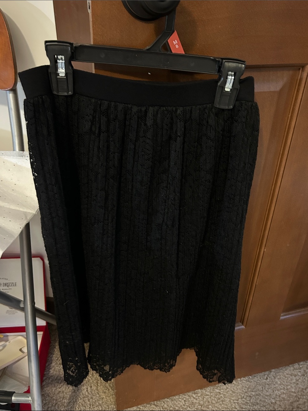 Maurices Black Lace Midi Skirt